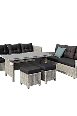 Boender Outdoor Dragon dining loungeset 5-delig lichtgrijs Populair