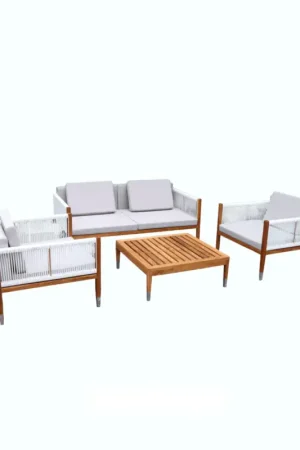 Korting Boender Outdoor Jakarta loungeset 4-delig rope