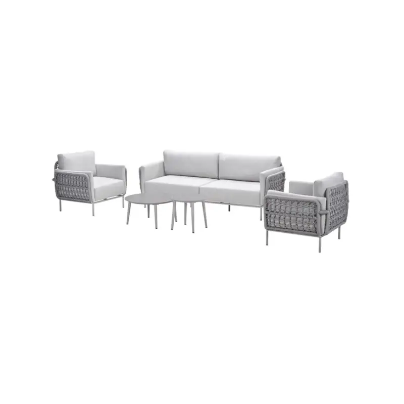Lage Prijs Cavallo stoel-bank loungeset - 5-delig - taupe - sand - valley sand - Centostone Sicilian grey