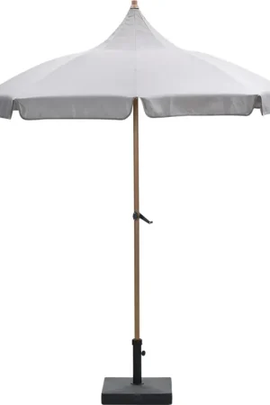 Shop Nu Garden Impressions Aloha – stokparasol Ø200 cm – light teak look – taupe