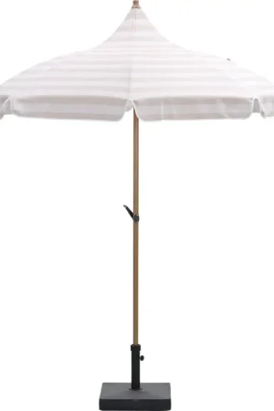 Garden Impressions Aloha – stokparasol Ø200 cm – light teak look – taupe/ecru Hoge Kwaliteit
