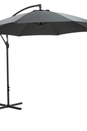 Speciale Aanbieding Athene parasol - Ø300 cm - carbon black - donker grijs