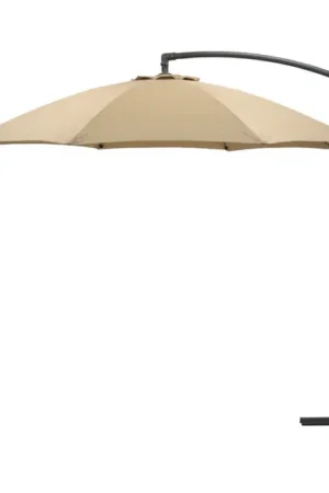 Actieprijs Athene parasol - Ø300 cm - carbon black - taupe