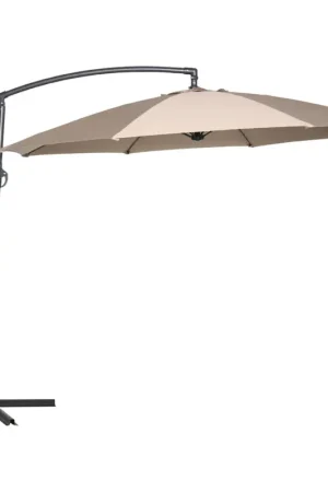 Garden Impressions Athene parasol - Ø300 cm - carbon black - taupe Superprijs