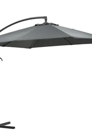 Corfu parasol - 250x250 cm - carbon black - donker grijs Bestel Nu