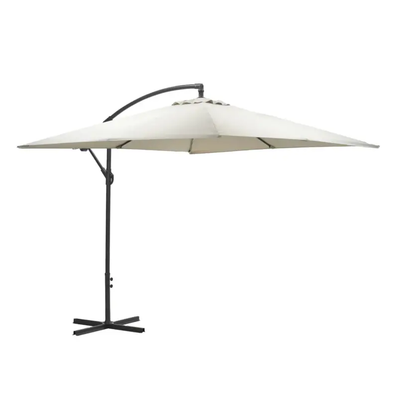 Direct Verzonden Corfu parasol - 250x250 cm - carbon black - zand