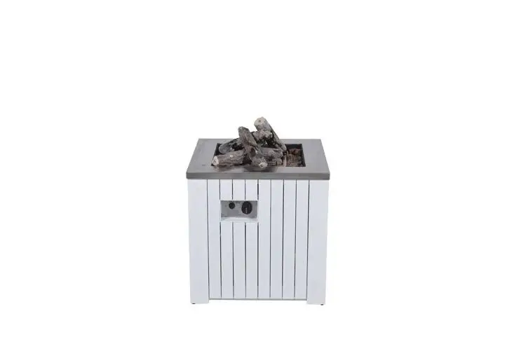 Cozy Living sfeerhaard Faro - mat wit - aluminium - 80x80 cm - 50 Mb Favoriet