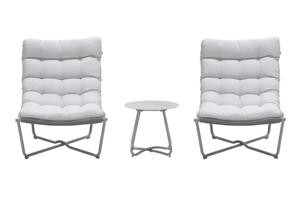 Garden Impressions Danzig 3-delige loungestoelen set taupe Beperkte Voorraad