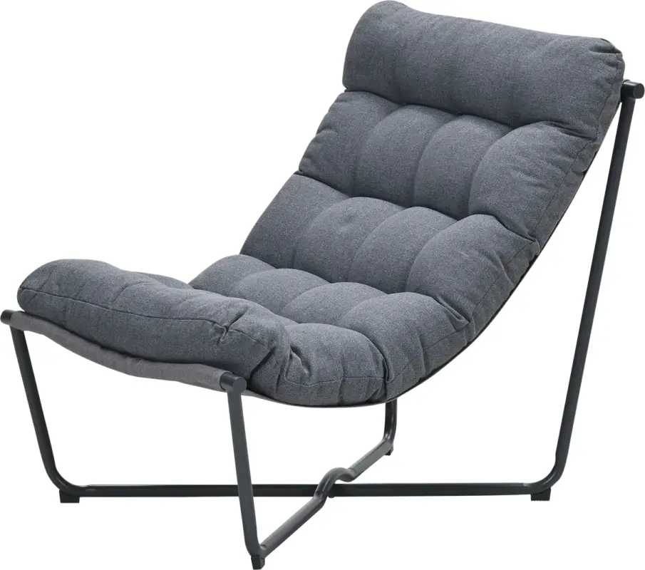 Snelle Levering Garden Impressions Danzig – Relaxstoel tuin – carbon black – mystic grijs