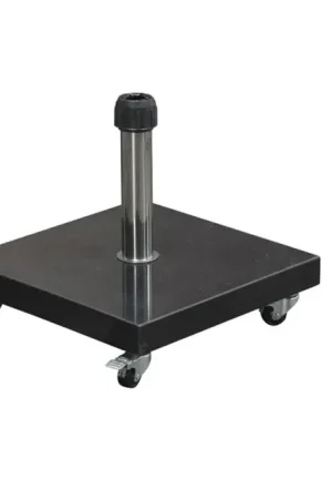 Eureka granieten parasolvoet - 40 kg - zwart gepolijst - verrijdbaar Aanbieding