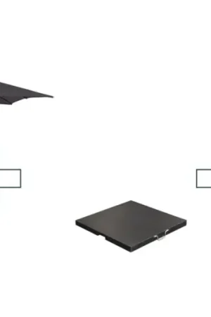 Actieprijs Garden Impressions Hawaii S zweefparasol vierkant 250x250 cm zwart met granieten voet 60 kg en hoes – complete set