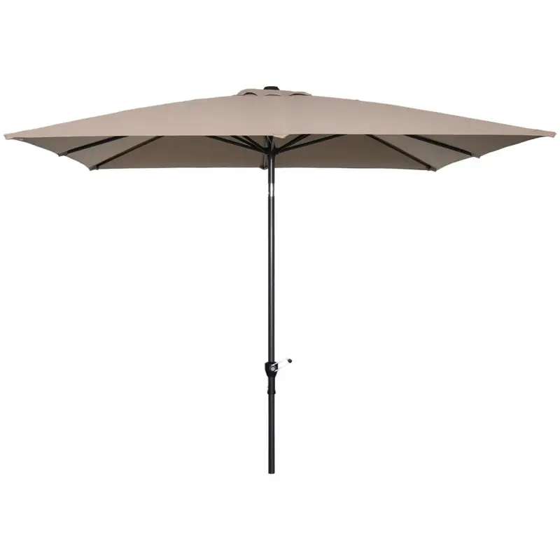 Koopje Garden Impressions Lotus parasol - 250x250 cm - carbon black - taupe
