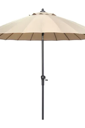 Bestel Nu Garden Impressions Manilla parasol - Ø250 cm - carbon black - taupe