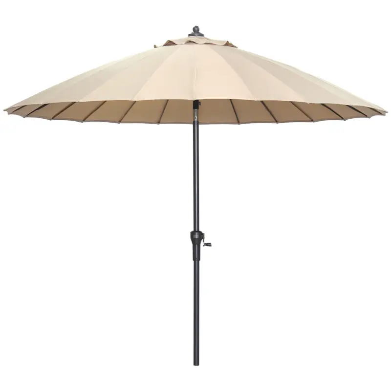 Bestel Nu Garden Impressions Manilla parasol - Ø250 cm - carbon black - taupe