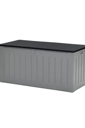 Finale Uitverkoop Primo kussenbox - kunststof - 830L - 160x78xH76 cm - donkergrijs - zwart