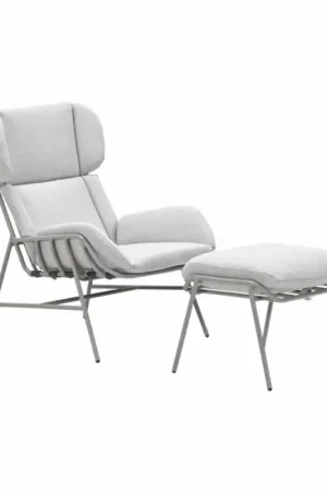 Beste Prijs Livorno loungestoel incl. voetenbank taupe