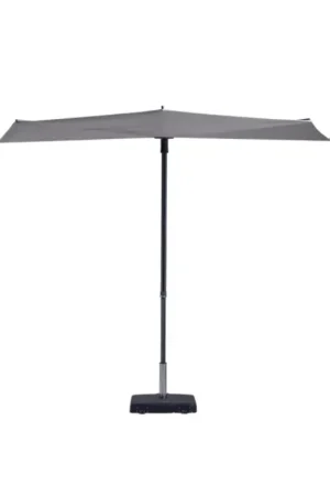 Finale Uitverkoop Madison Parasol sun wave 270x150cm lichtgrijs