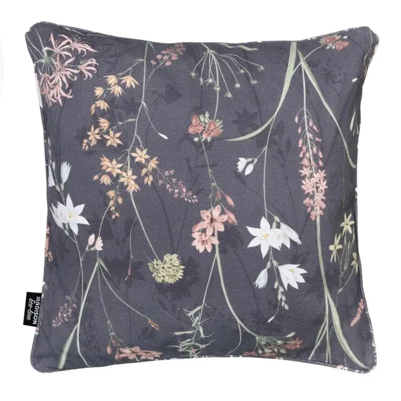 Premium Madison sierkussen Donna grey canvas Eco+ 50x50 cm