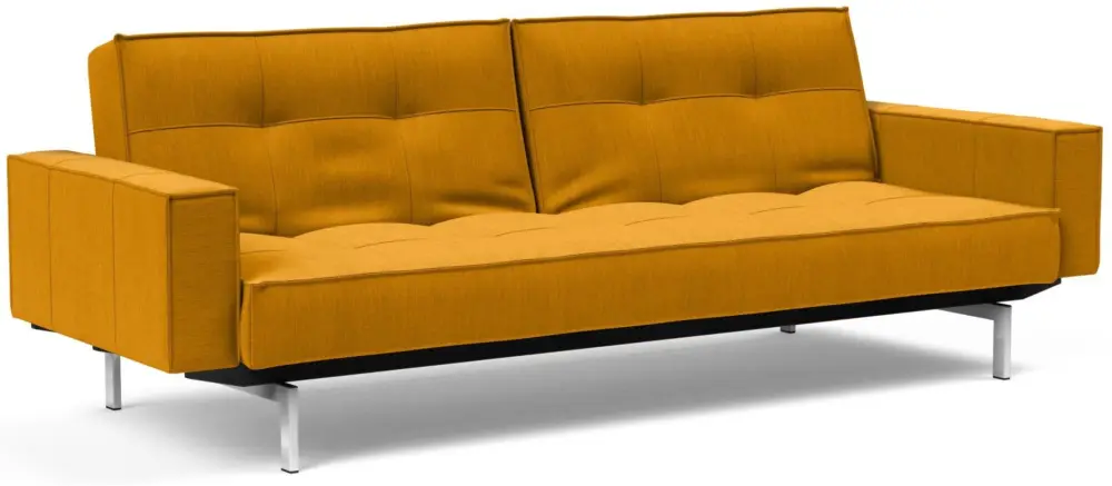 Gecertificeerd Splitback Deluxe Slaapbank Curry / Chroom