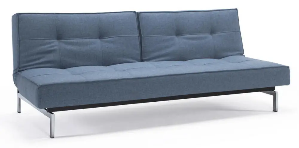 Alleen Vandaag Splitback Slaapbank Blauw / Chroom