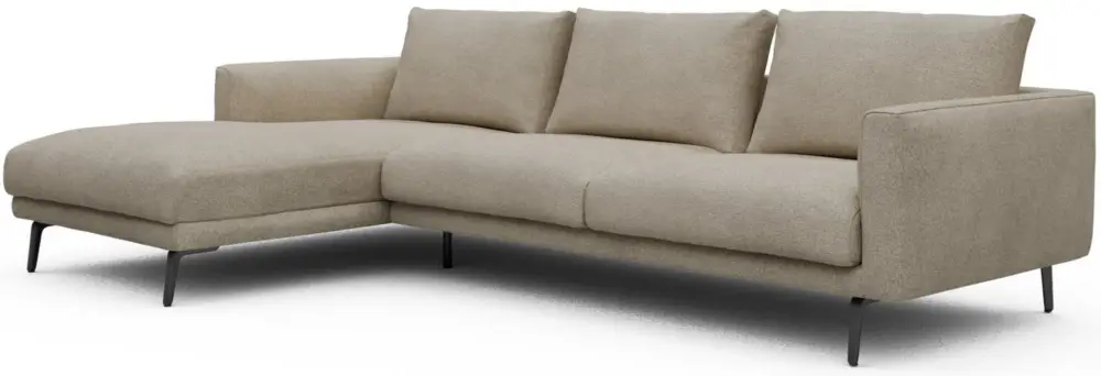 Veilige Betaling Dalsen Chaise Lounge + 2,5-Zits Beige Bouclé