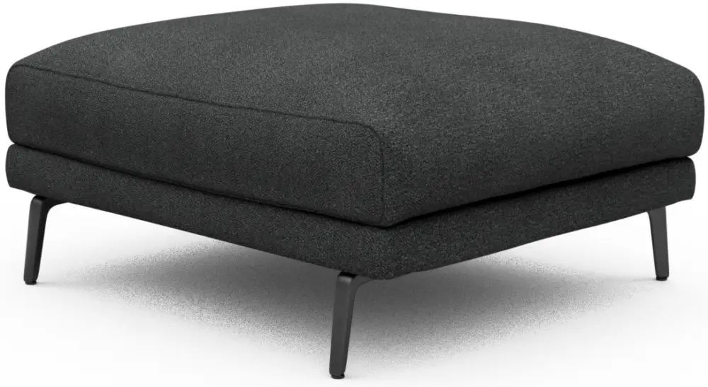 Koop Online Dalsen Ottoman Houtskool Zwart Bouclé