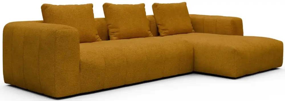 Kornum 2,5-Zits + Chaise Lounge Oker Bouclé Betrouwbaar