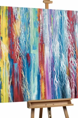 Koop Online XXL Olieverf schilderijen 'Lightning Storm' | Handgeschilderd unicum