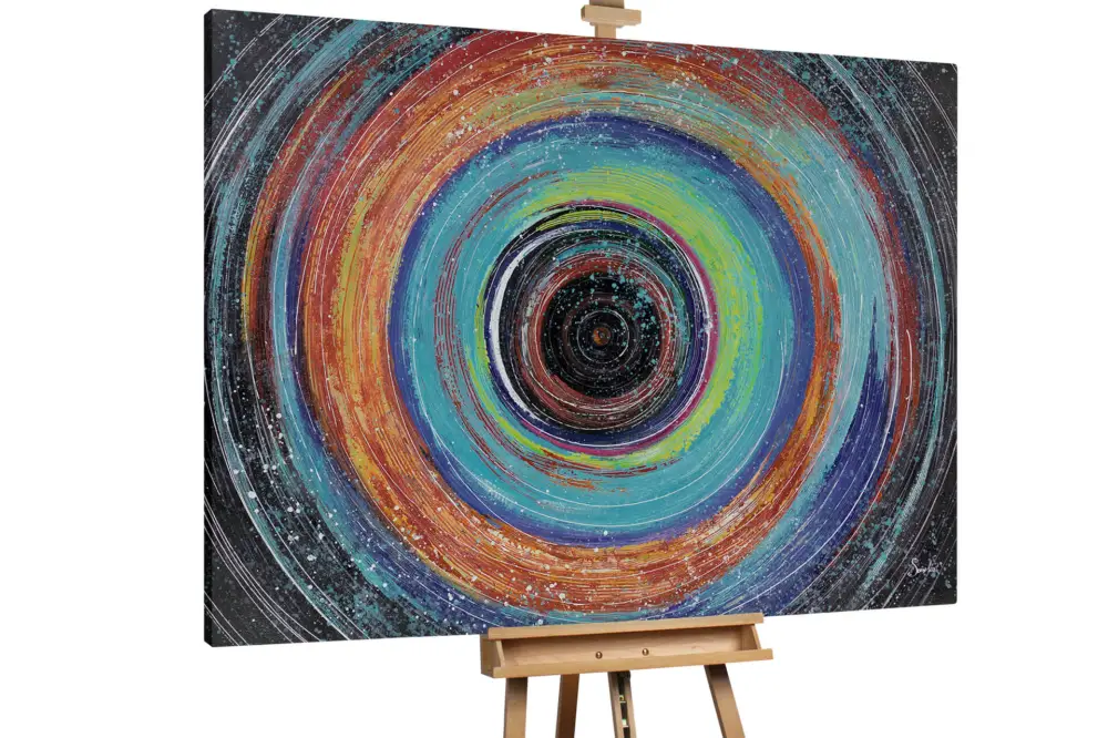 Favoriet XXL Olieverf schilderijen 'Rotation of Time' | Handgeschilderd unicum