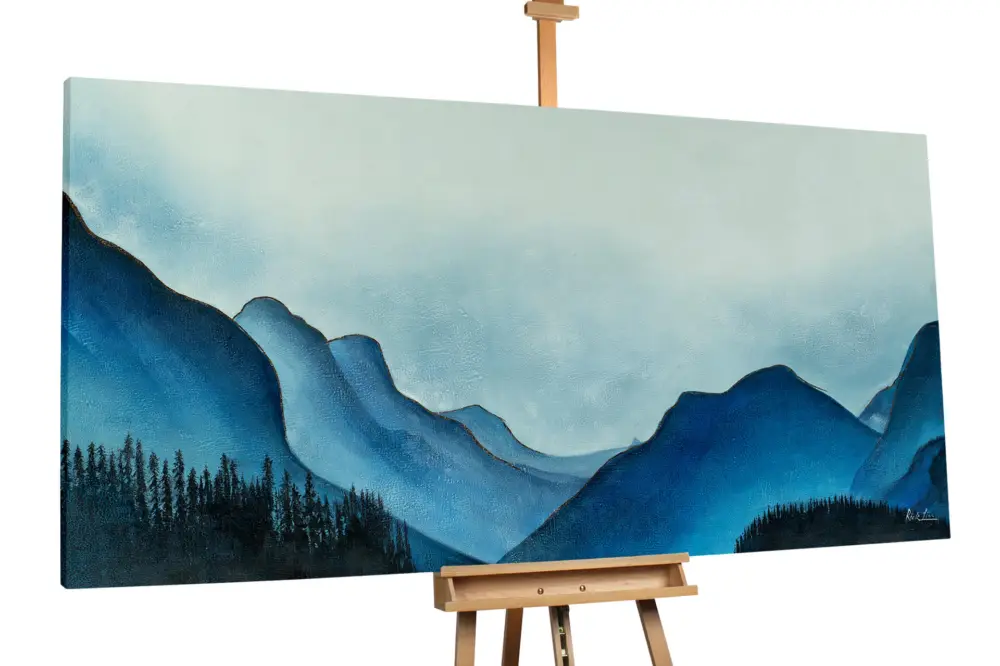 XXL Olieverf schilderijen 'Kiss of the Mist' | Handgeschilderd unicum 200x100cm Exclusieve Aanbieding