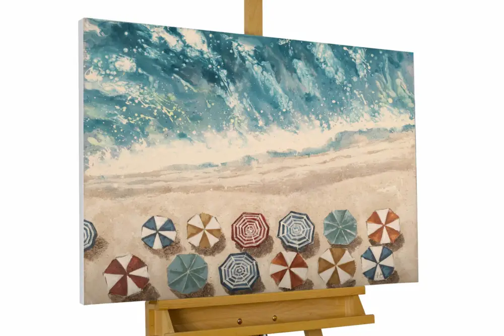 Handgeschilderd schilderij 'Healing at the Sea' 100x75cm | incl. certificaat van echtheid Koopje