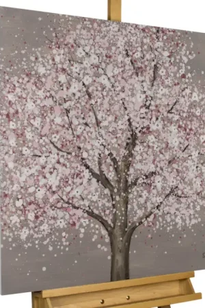 Handgeschilderd schilderij 'Flowers of the Moon' 80x80cm | incl. certificaat van echtheid Speciale Aanbieding