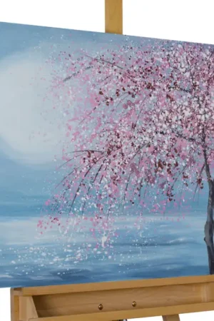 Handgeschilderd schilderij 'Cherry Blossom Night' 90x60cm | incl. certificaat van echtheid Shop Nu