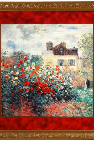 Hoge Kwaliteit Porseleinen schilderij 'On a Summer's Day' van Claude Monet 68x68x3,5cm