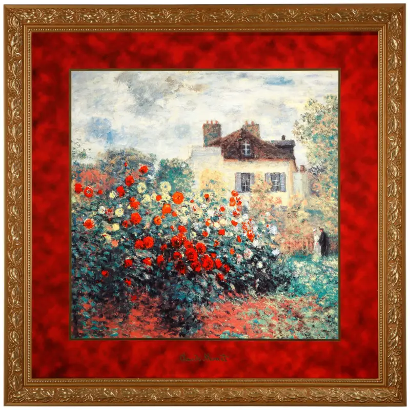 Hoge Kwaliteit Porseleinen schilderij 'On a Summer's Day' van Claude Monet 68x68x3,5cm