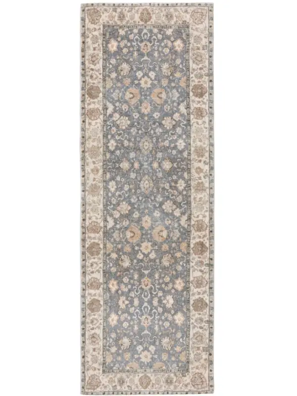 Nieuw Tapijt 'Mara Beige/Blue' 80x240cm