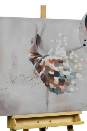 Actieprijs Handgeschilderd schilderij 'Delicate Dance' 60x60cm | incl. certificaat van echtheid