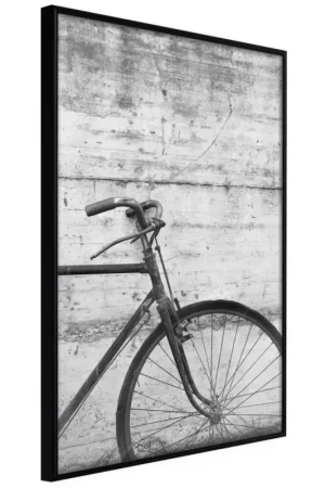Gecertificeerd Poster 'Bicycle Leaning Against the Wall'