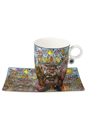 Seizoensaanbieding Goebel Mok met Schotel 'Cool Coal Days'