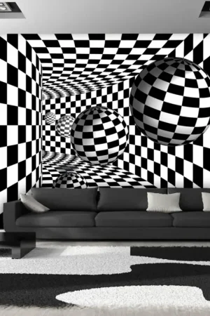 Behang 'Black - white Corridor' Koop Online