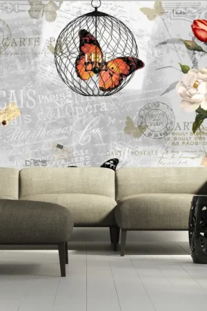 Behang 'Butterflies Song' Express Levering