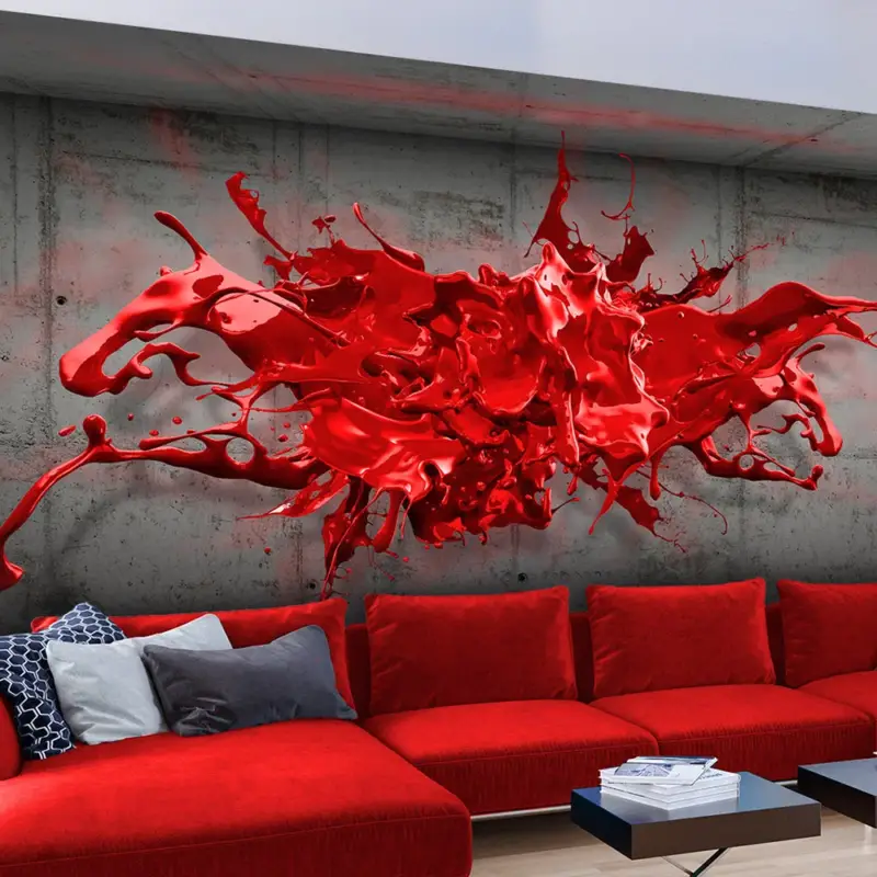 Behang 'Red Ink Blot' Must-Have