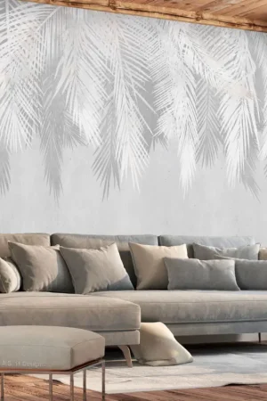 Aanbieding Behang 'Pale Palms'