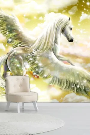 Behang 'Pegasus (Yellow)' Koop Vandaag