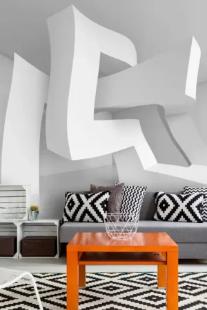Behang 'White Madness' Seizoensaanbieding
