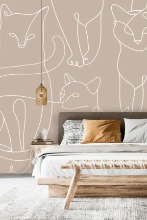 Behang 'Cat Habits - Third Variant' Beperkt Aanbod