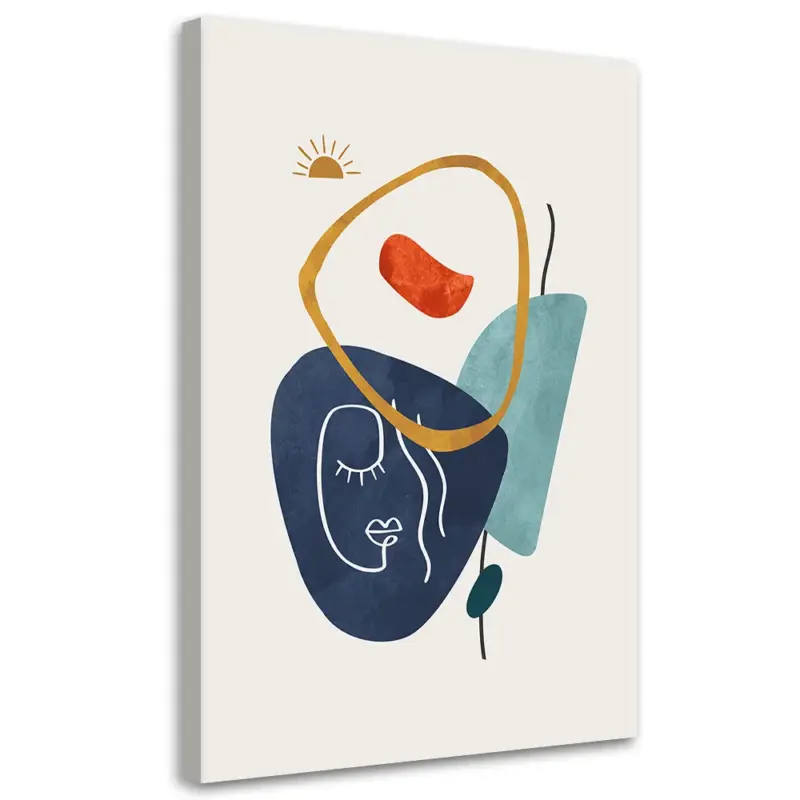 Alleen Vandaag Canvas Poster 'Abstract Line Face'