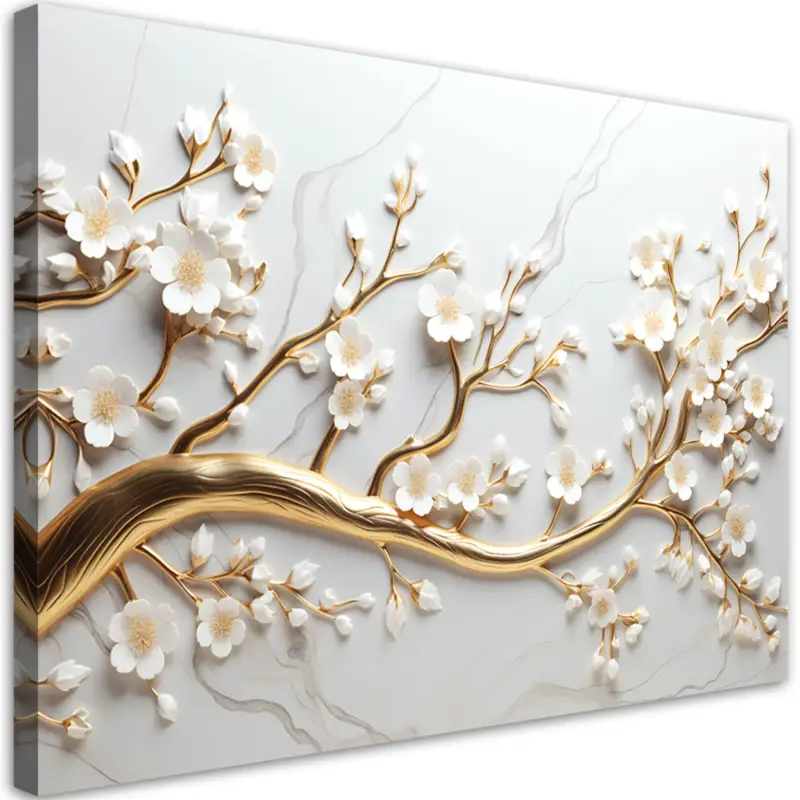 Canvas Poster 'Golden Branch 1' Seizoensaanbieding
