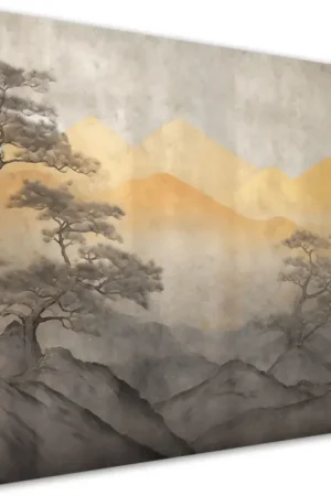 Canvas Poster 'Misty Mountain Landscape' Premium