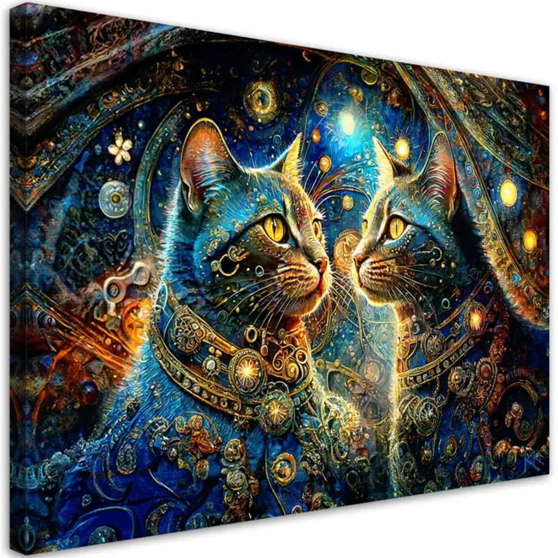 Koop Online Canvas Poster 'Mystical Feline in the Glow 3'